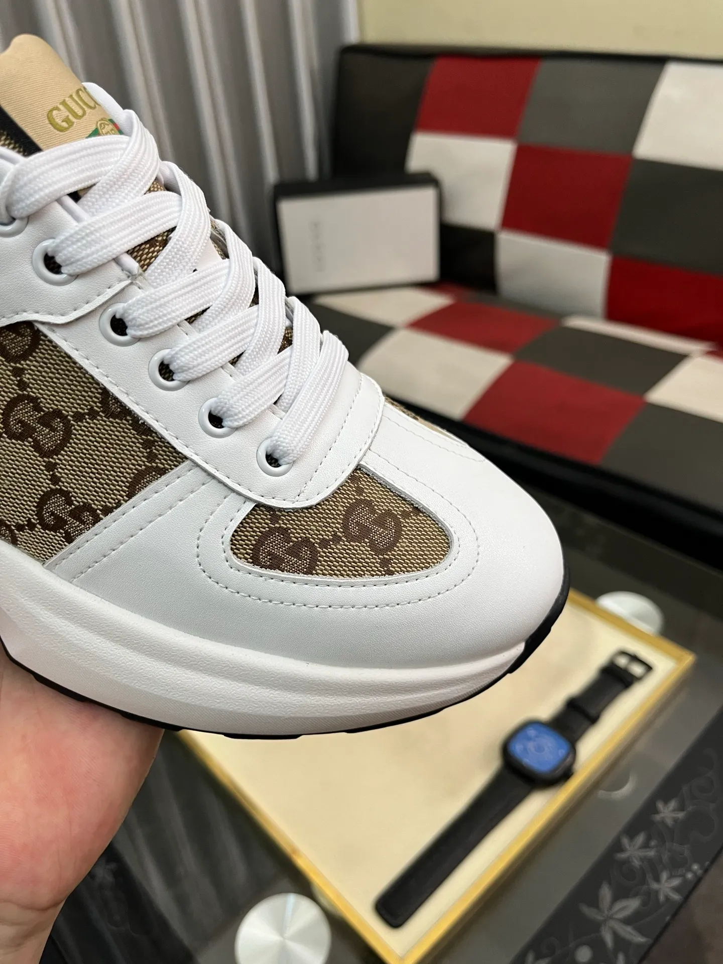 Men's Men's Shoes💰458⌚️⌚️[GUCCI] Gucci men's casual shoes are absolutely popular🔥The ultimate matching item for trendy men! The charm of super texture is irresistible, the main recommendation, the flower leather color is bright! The upper is made of high-quality brand printed fabric with cowhide, breathable leather lining and wear-resistant rubber sole, noble and elegant! Extremely comfortable🎁🎁You can be as handsome as you want💪 38-444️⃣colors available